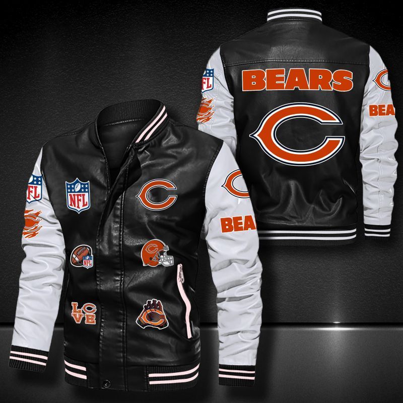 Chicago Bears Leather Bomber Jacket 556