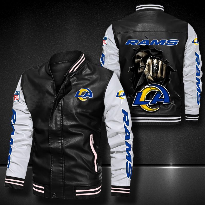 Los Angeles Rams Leather Bomber Jacket 600