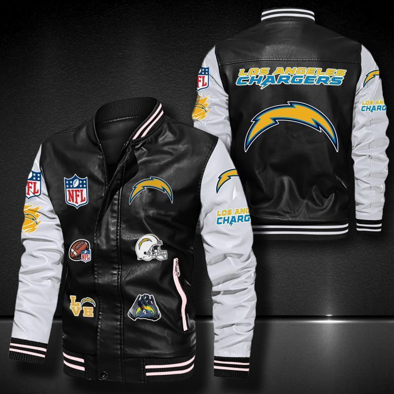 Los Angeles Chargers Leather Bomber Jacket 567
