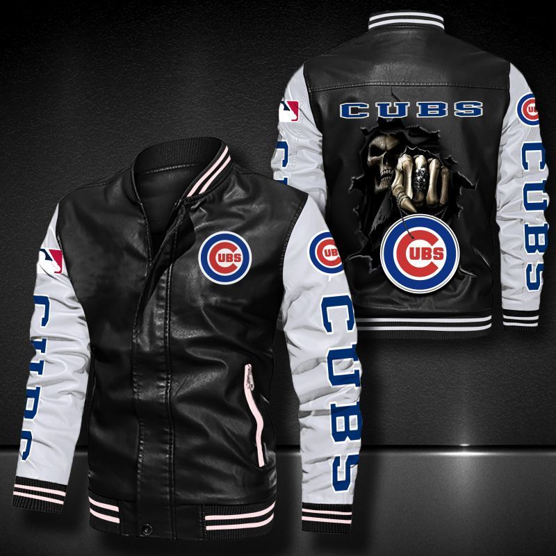 Chicago Cubs Leather Bomber Jacket 619