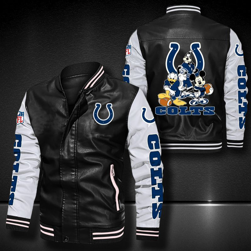 Indianapolis Colts Leather Bomber Jacket 660