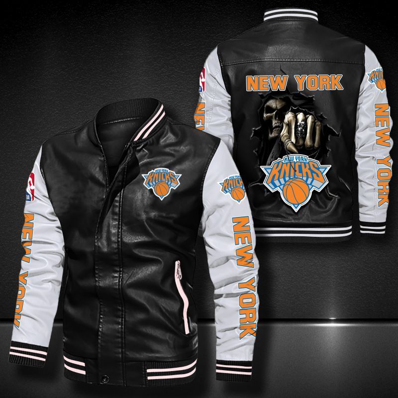 New York Knicks Leather Bomber Jacket 1281