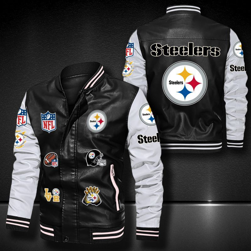 Pittsburgh Steelers Leather Bomber Jacket 577