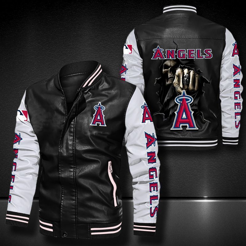 Los Angeles Angels Leather Bomber Jacket 627