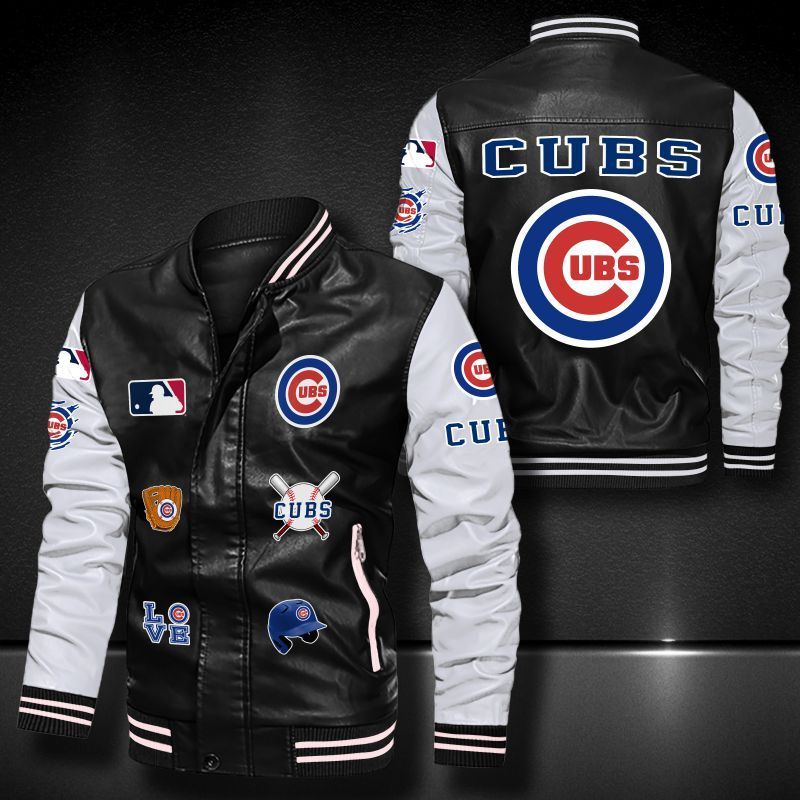 Chicago Cubs Leather Bomber Jacket 525
