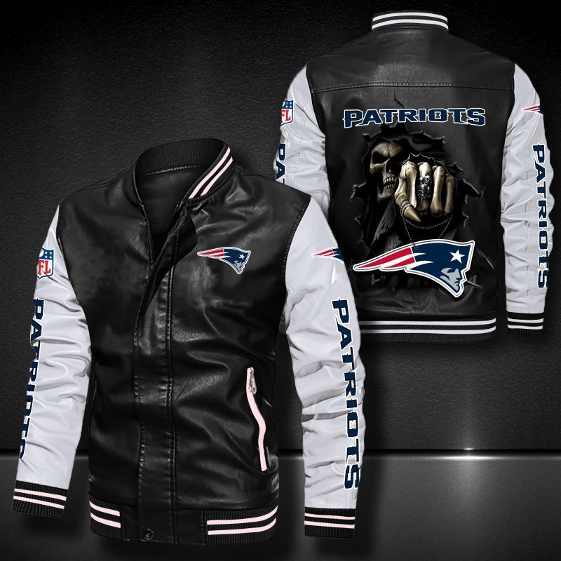 New England Patriots Leather Bomber Jacket 603