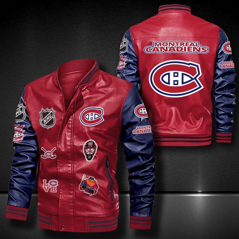 Montreal Canadiens Leather Bomber Jacket 1185