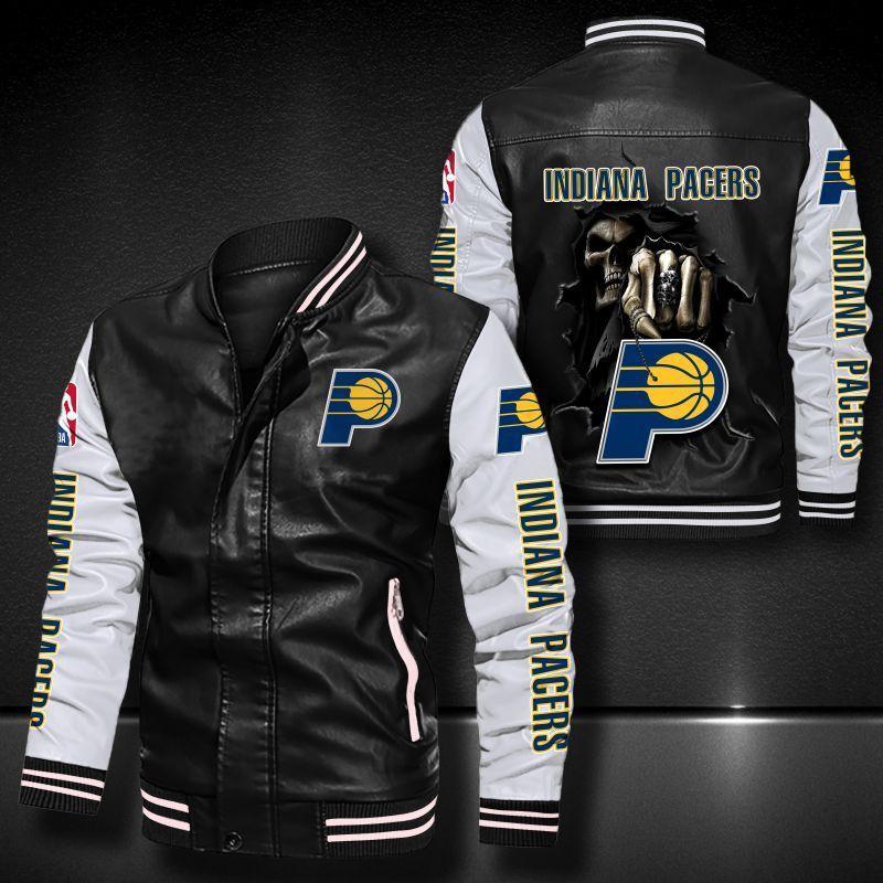 Indiana Pacers Leather Bomber Jacket 1273