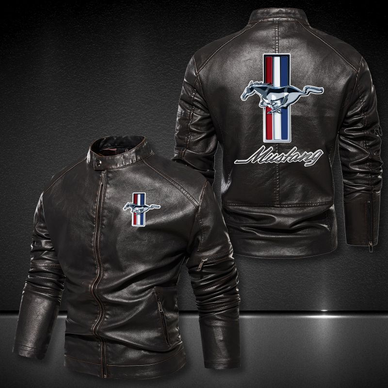 Ford Mustang Collar Leather Jacket 2031