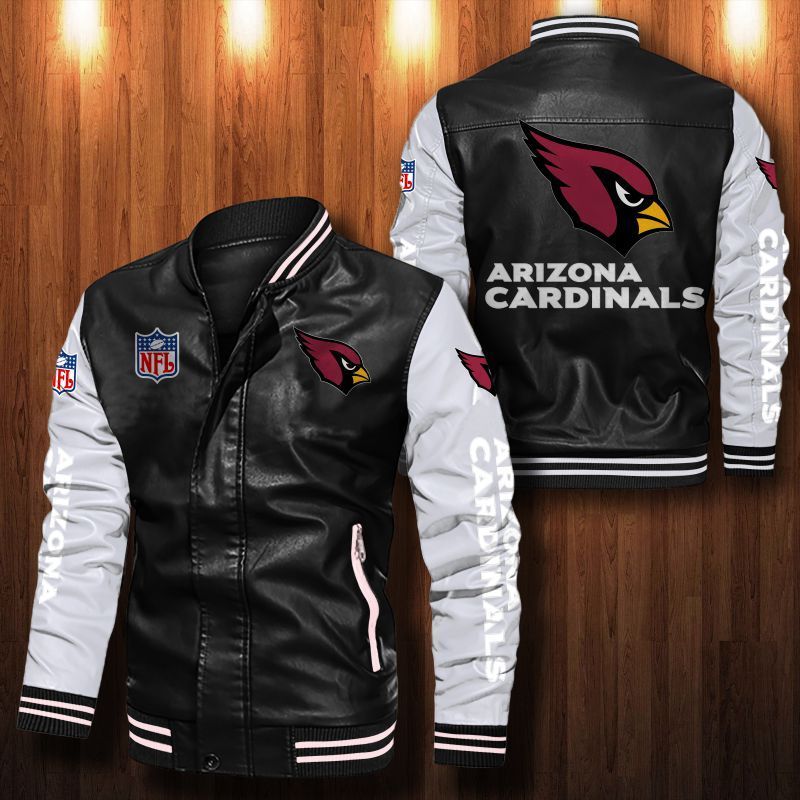 Arizona Cardinals Leather Bomber Jacket 1008