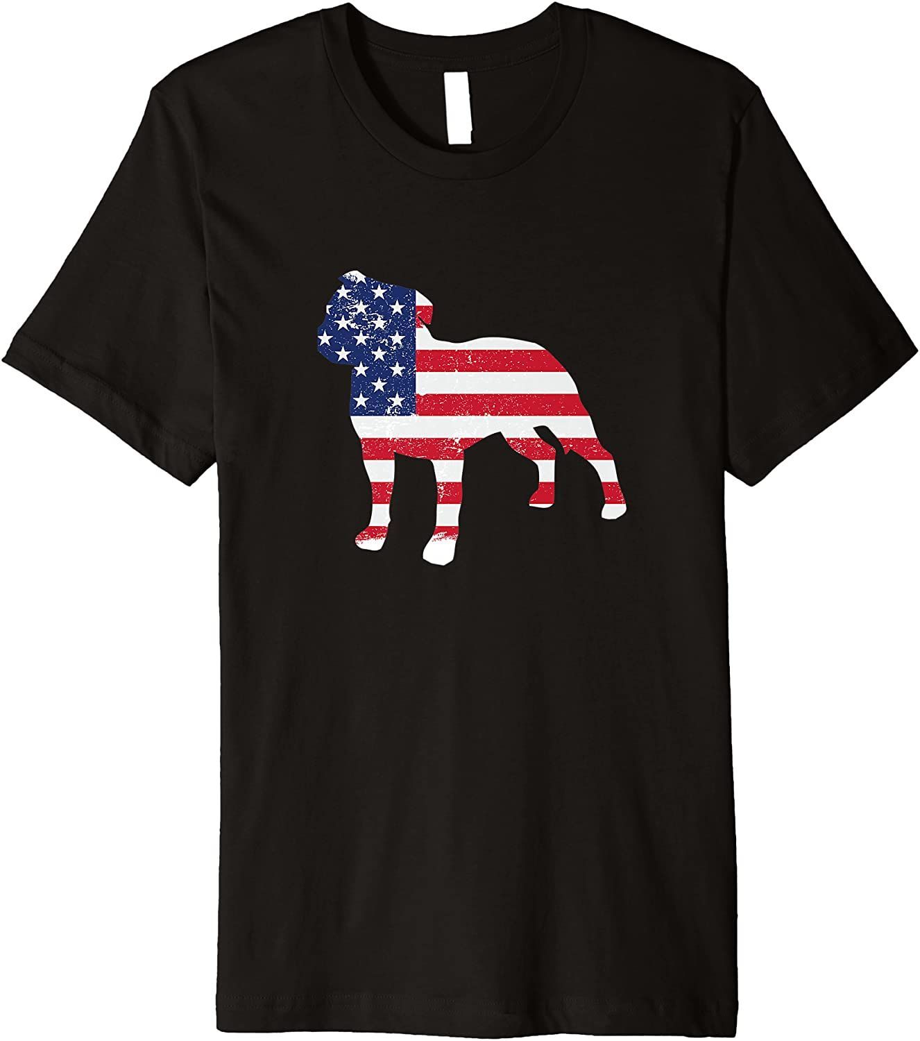 Staffordshire Bull Terrier American 4th Of July Pit Bull Dog T-Shirt