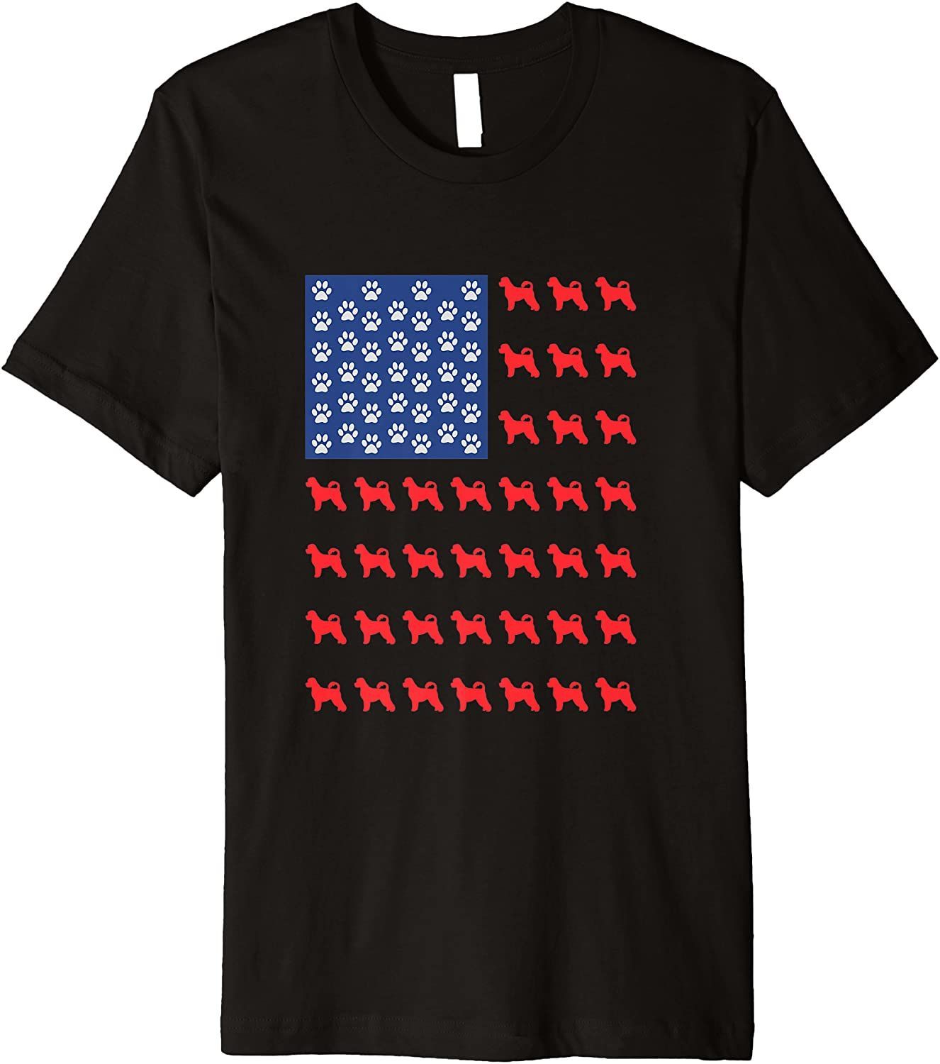 Portuguese Water Dog American Flag 4th Of July T-Shirt