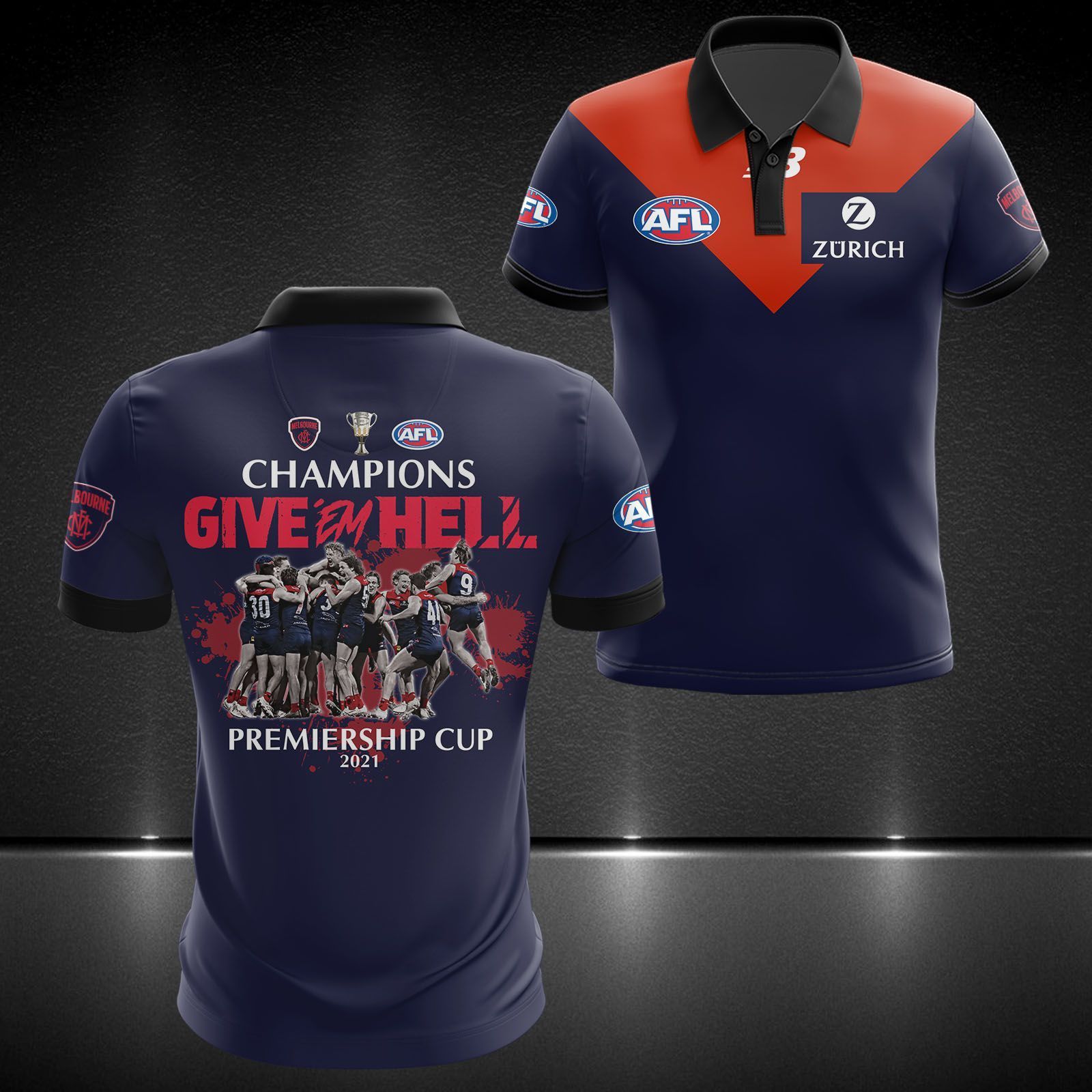 Melbourne Football Club Printing T-Shirt, Polo, Hoodie, Zip, Bomber 8379