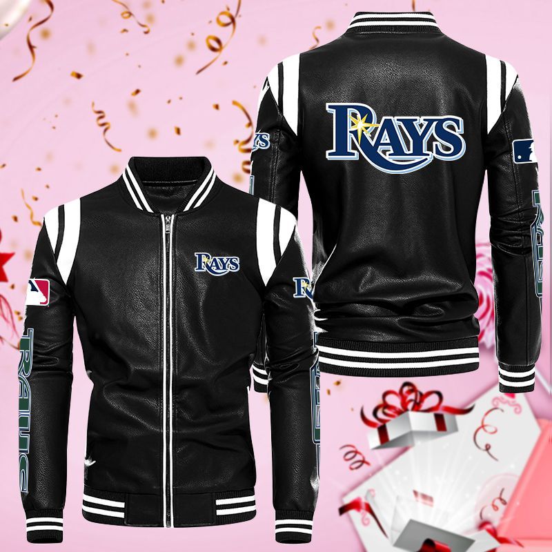 Tampa Bay Rays Leather Bomber Jacket 1035