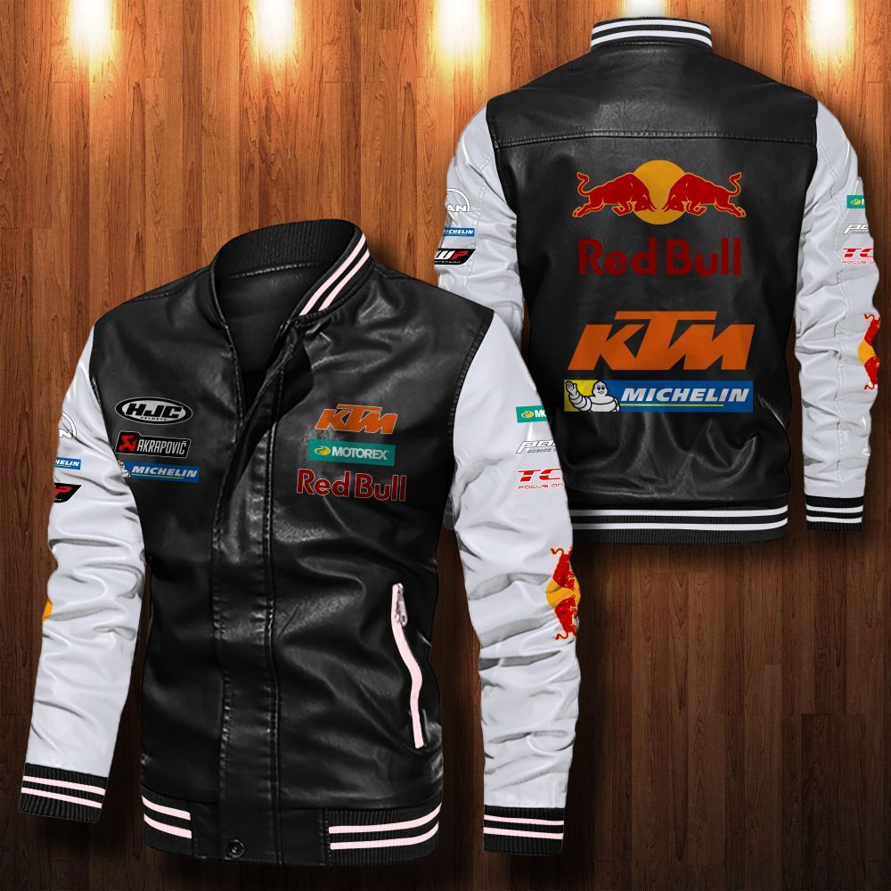 Red Bull KTM Factory Racing Leather Bomber Jacket 9034