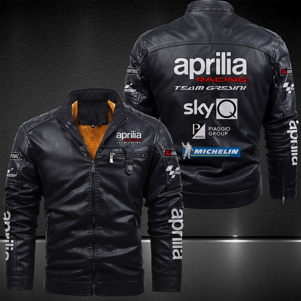 Aprilia Racing Team Gresini Fleece Leather Jacket 9010