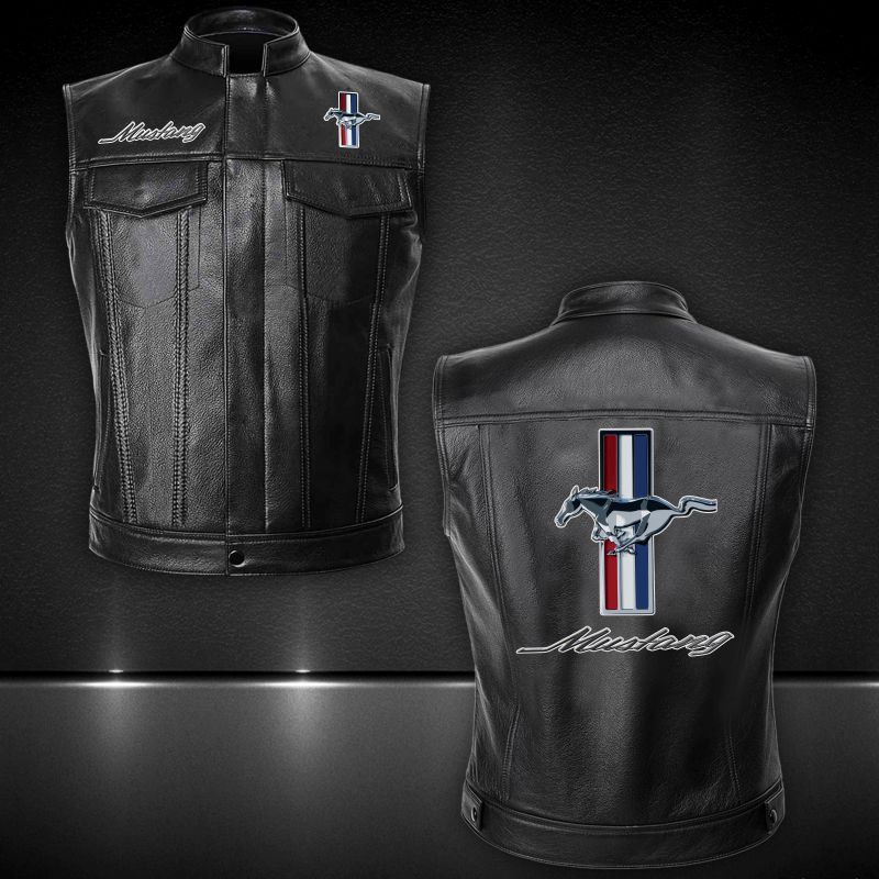 Ford Mustang Leather Vest Jacket 022