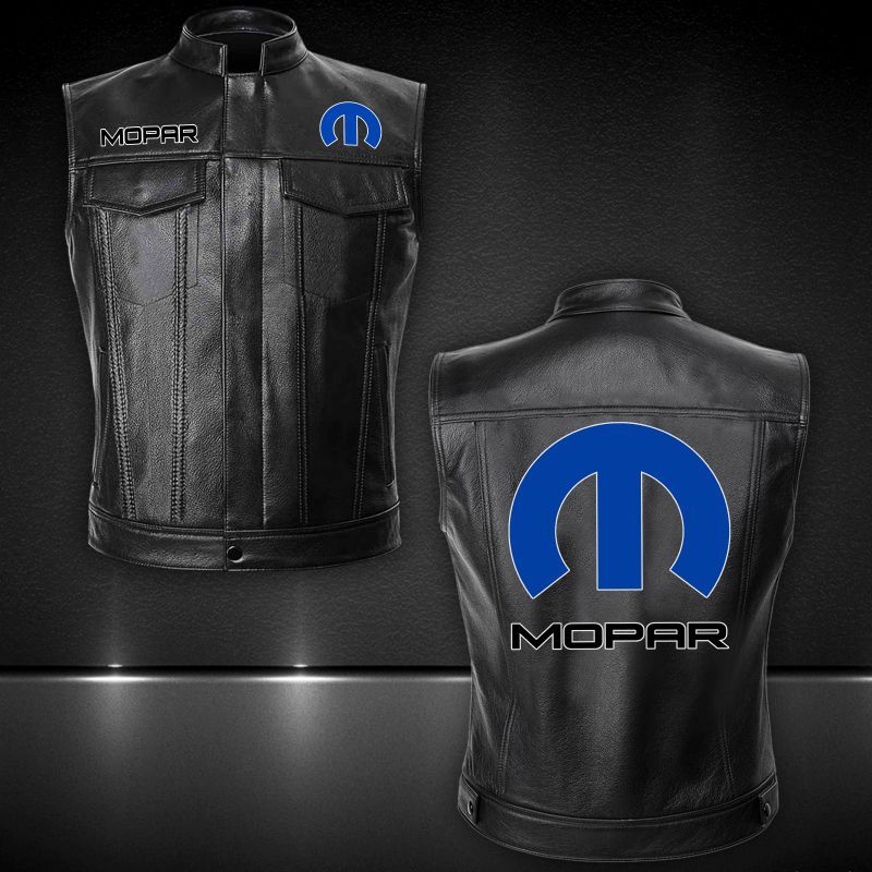 Mopar Leather Vest Jacket 039