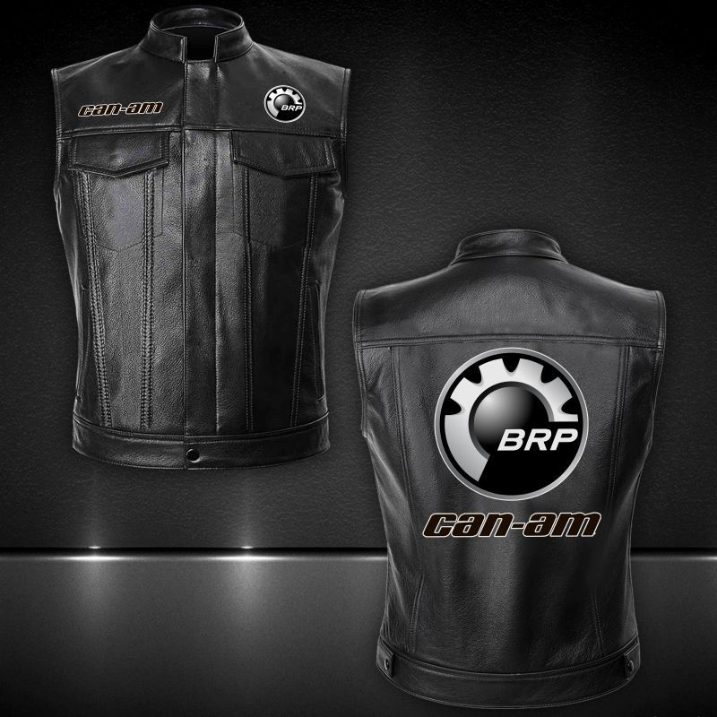 Can-Am motorcycles Leather Vest Jacket 009