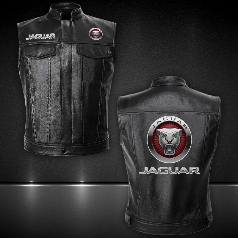 Jaguar Cars Leather Vest Jacket 027