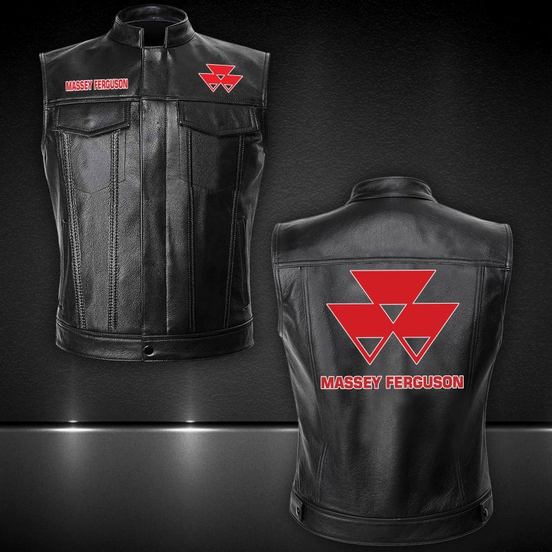 Massey Ferguson Leather Vest Jacket 035