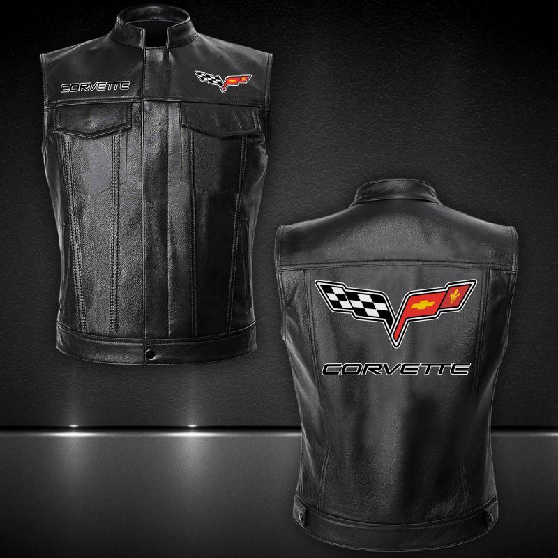 Chevrolet Corvette Leather Vest Jacket 014