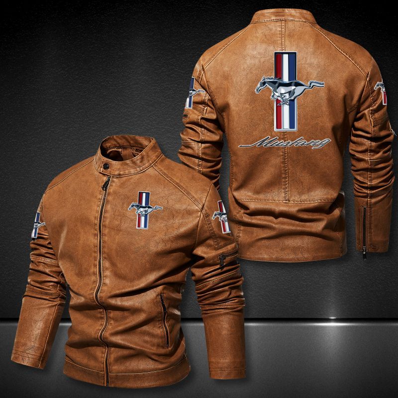 Ford Mustang Collar Leather Jacket 060