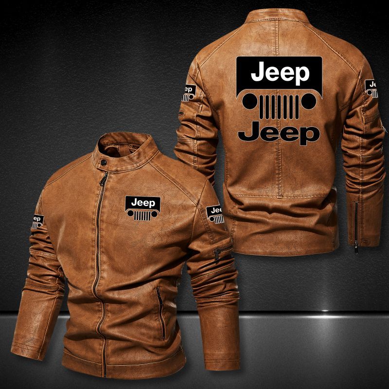 Jeep Collar Leather Jacket 066
