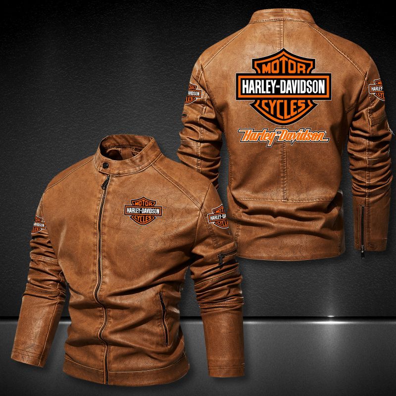 Harley-Davidson Collar Leather Jacket 063
