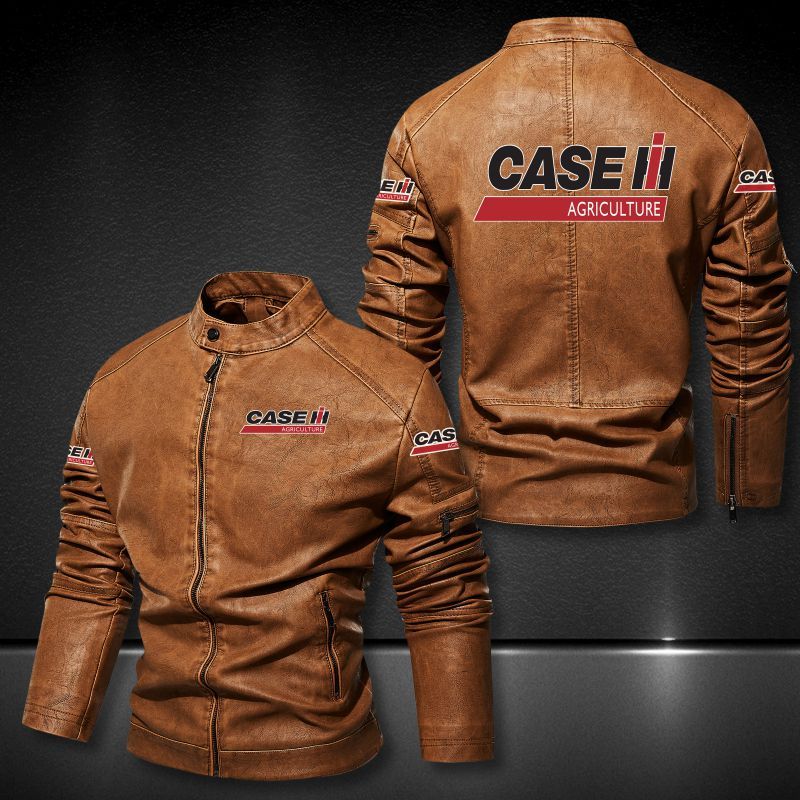 Case IH Collar Leather Jacket 048