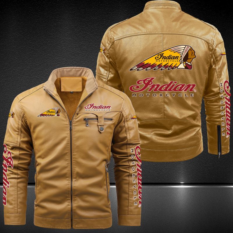 Indian Motorcycle Fleece Leather Jacket 026