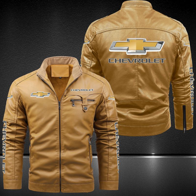 Chevrolet Fleece Leather Jacket 012