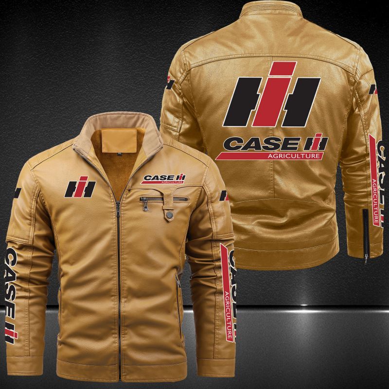 Case IH Fleece Leather Jacket 010