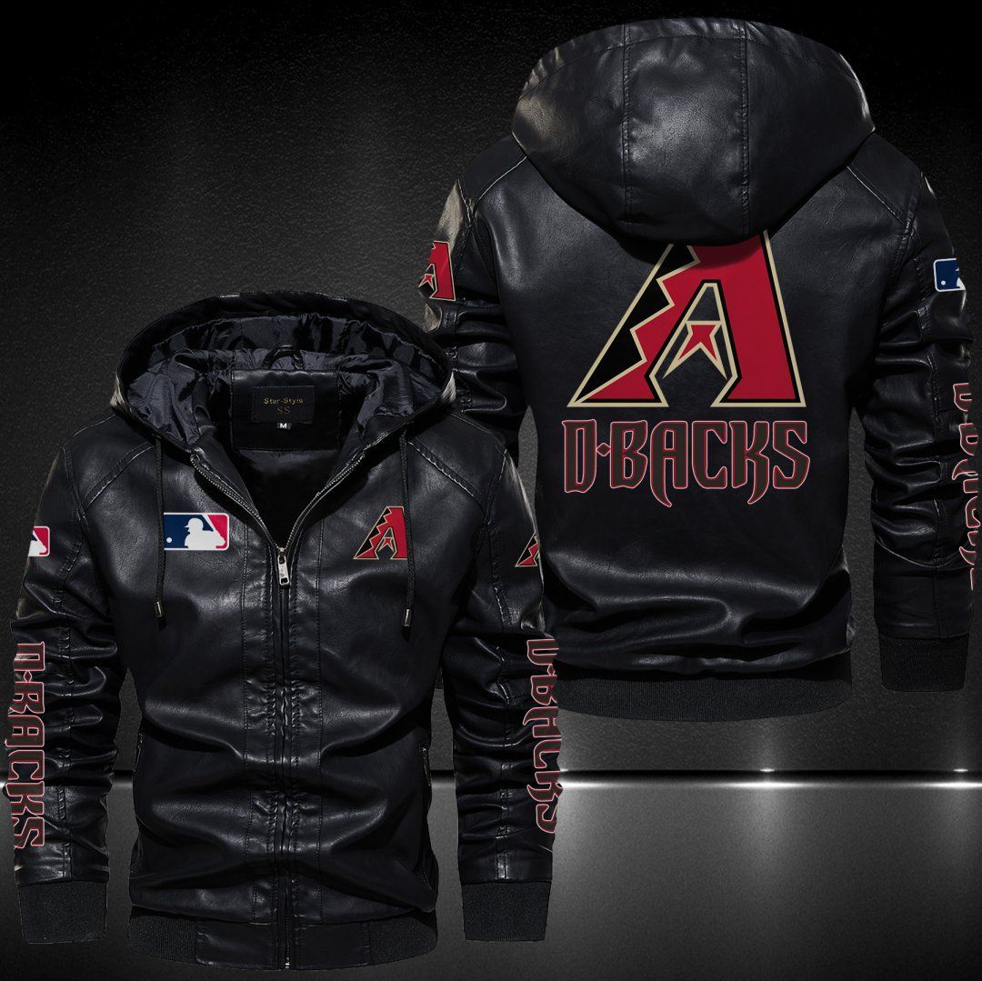 Arizona Diamondbacks Hooded Leather Jacket 9010