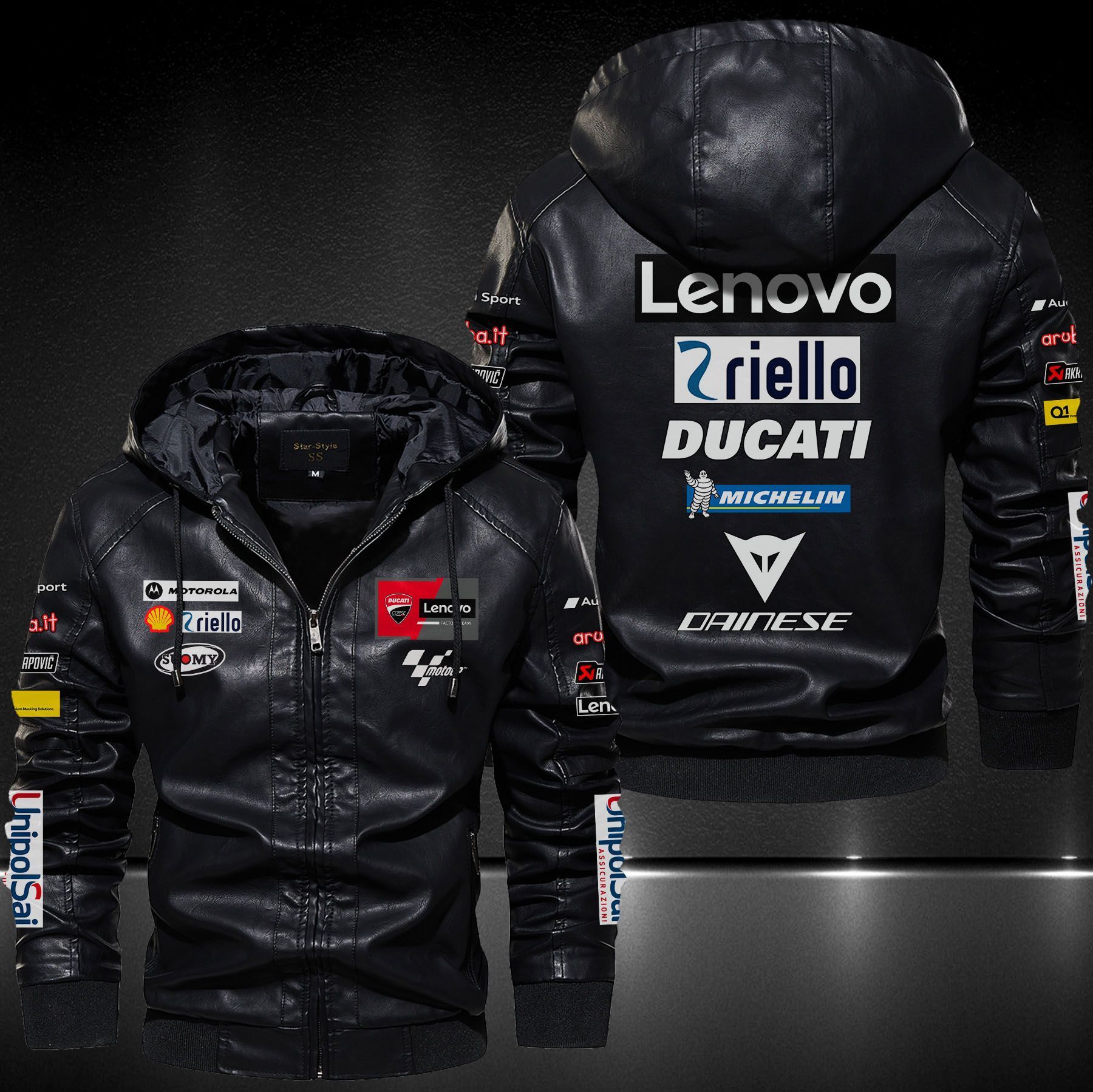 Ducati Lenovo Team Hooded Leather Jacket 9144