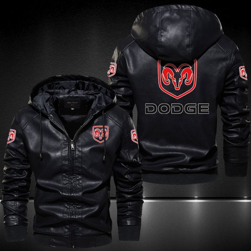 Dodge Hooded Leather Jacket 2021