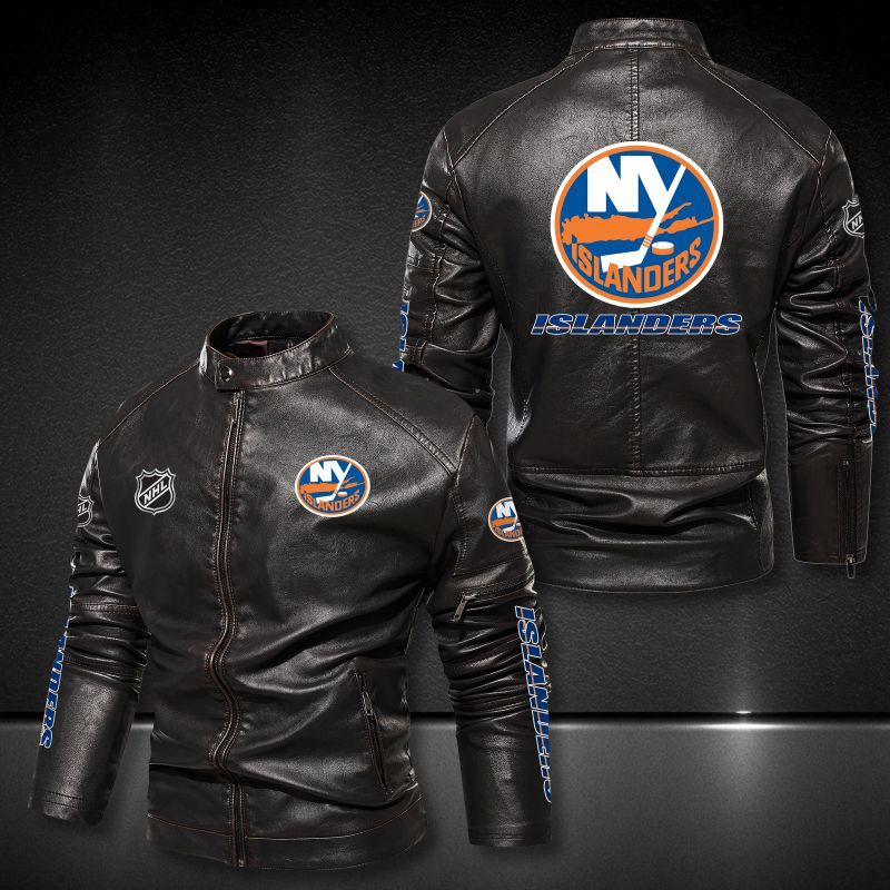 New York Islanders Collar Leather Jacket 2018