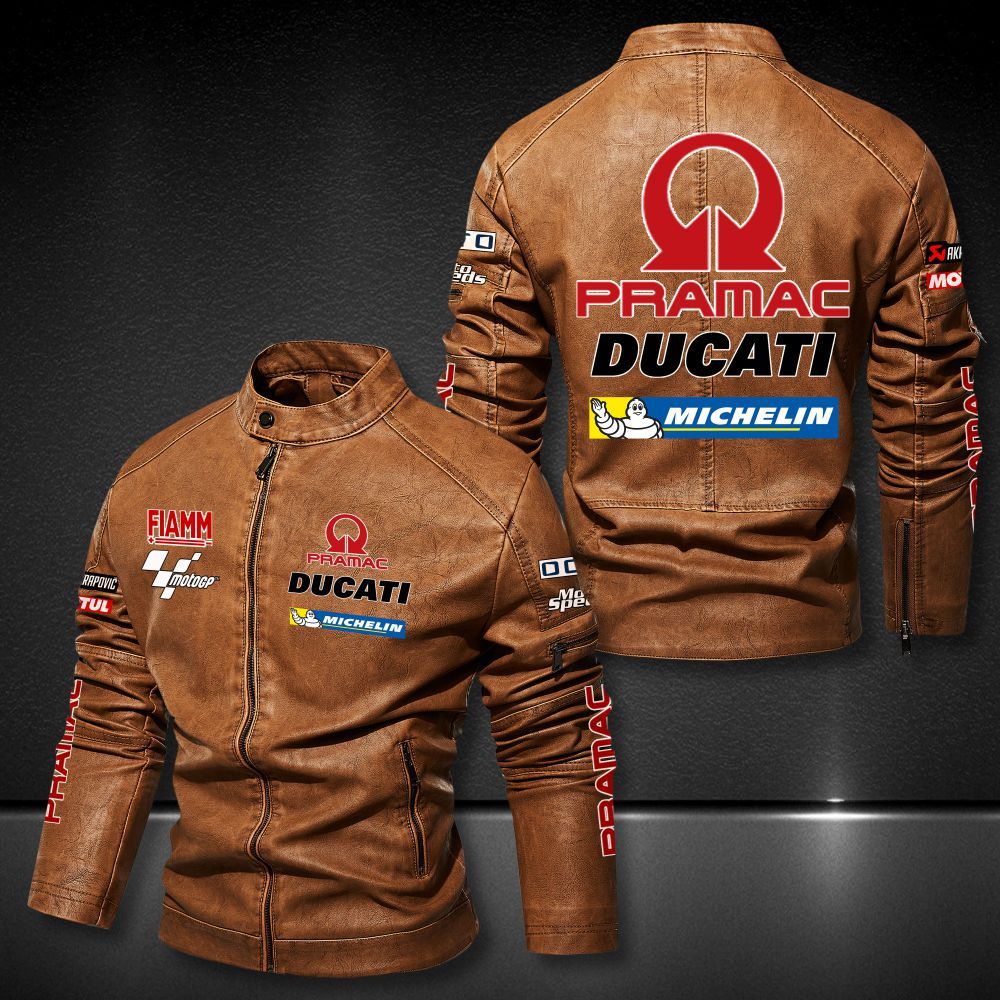 Pramac Racing Collar Leather Jacket 9016