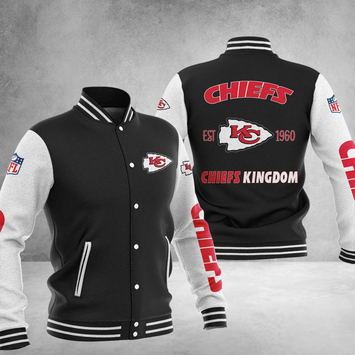 Kansas City Chiefs Baseball Jacket 1573 – Nousty