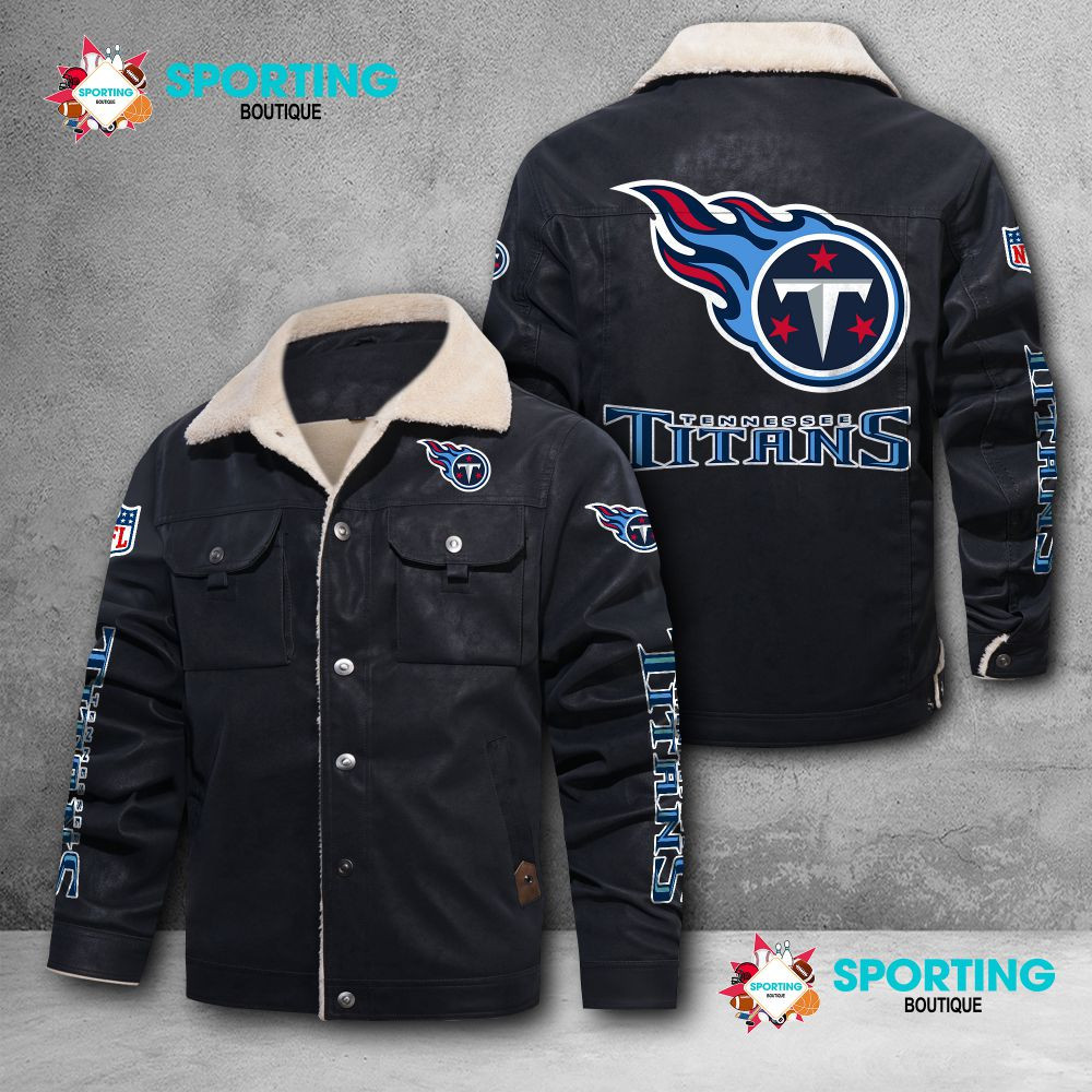 Tennessee Titans Fleece Leather Jacket 031