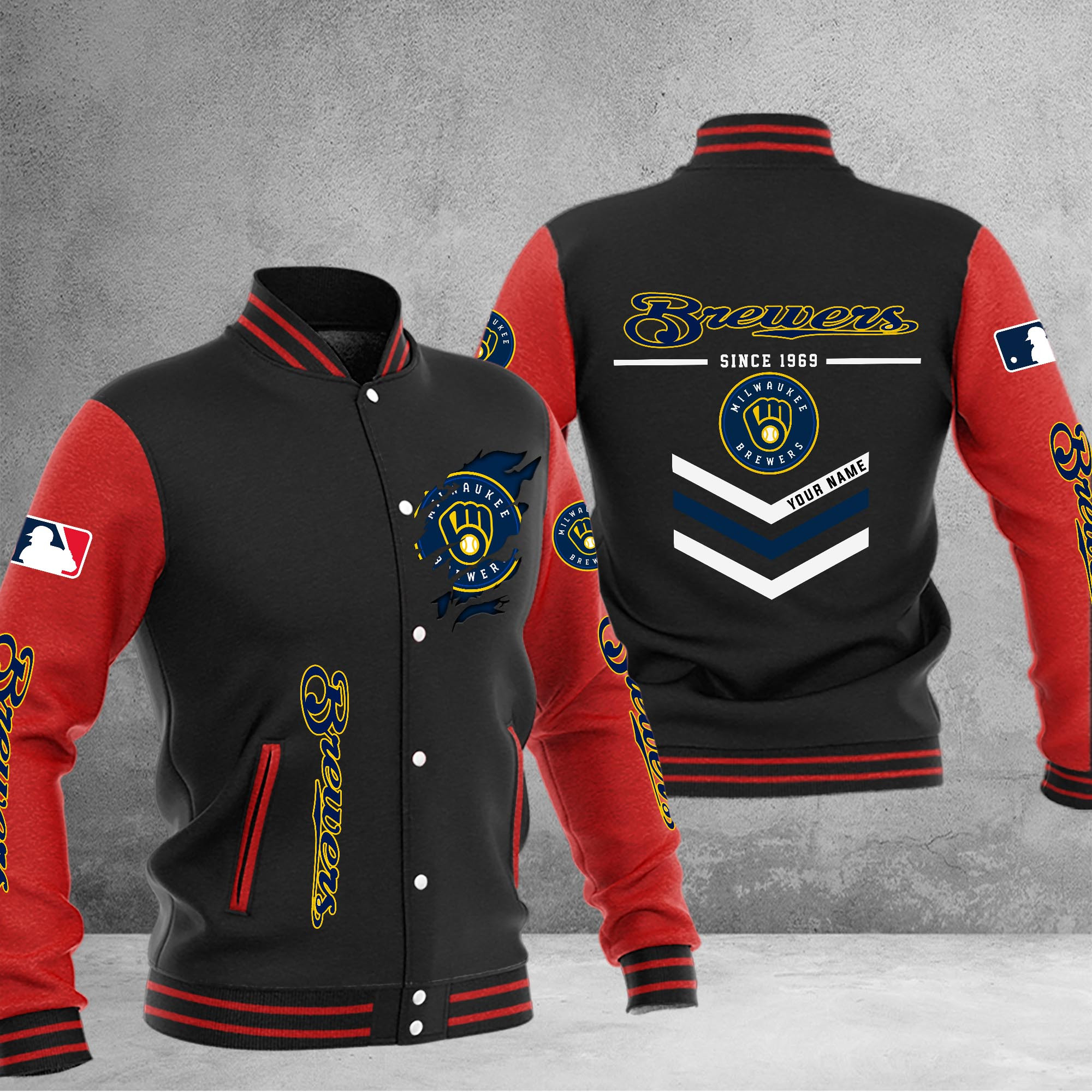 Milwaukee Brewers Varsity Baseball Jacket – Weesti