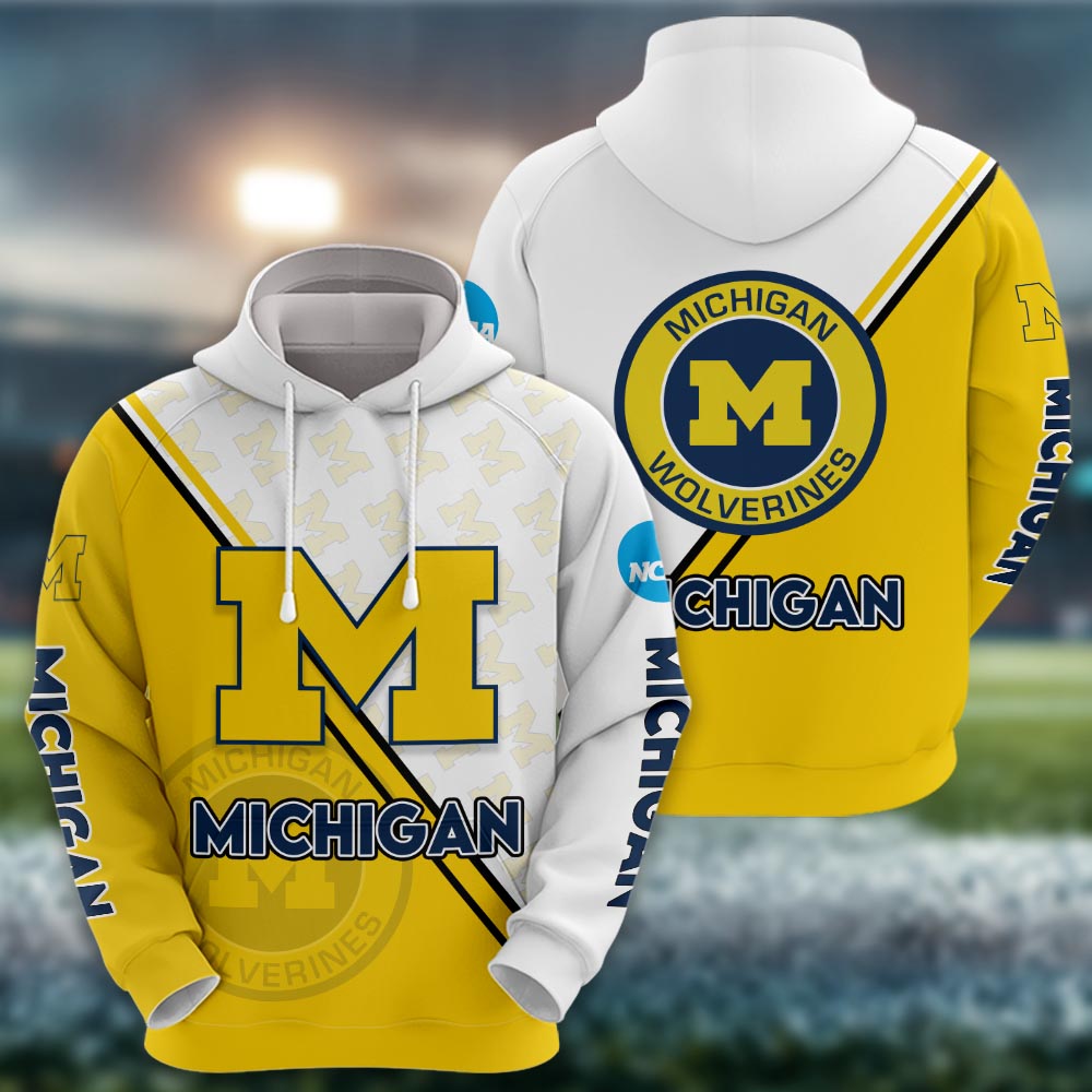 Michigan Wolverines Robe Michigan Wolverines Logo 3D Clothing – Nousty