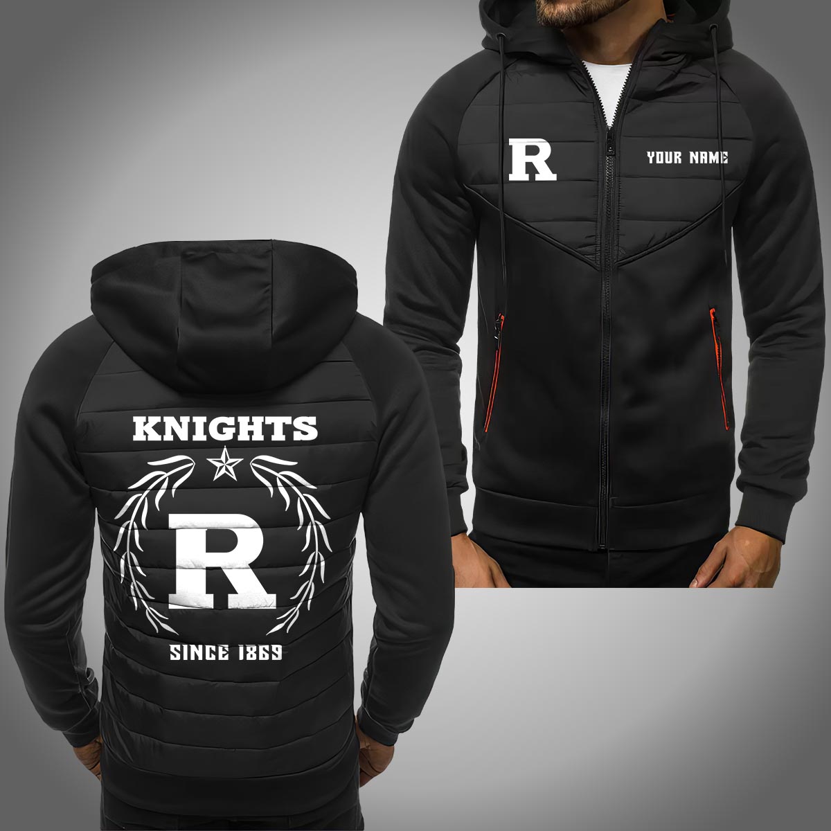 Sweat à Capuche Rutgers Scarlet Knights Vintage - Taille XL, Gris, Coton, Très Bon état, Style Américain Universitaire