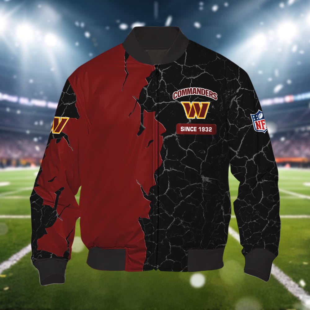 Washington Commanders 3D Cracked Design Personalized Apparel – Nousty