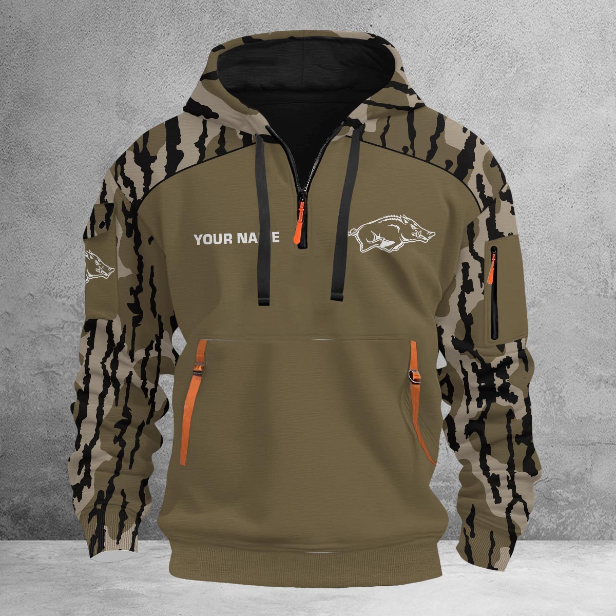 Arkansas Razorbacks Hunting Camo Quarter-Zip Hoodie – Nousty