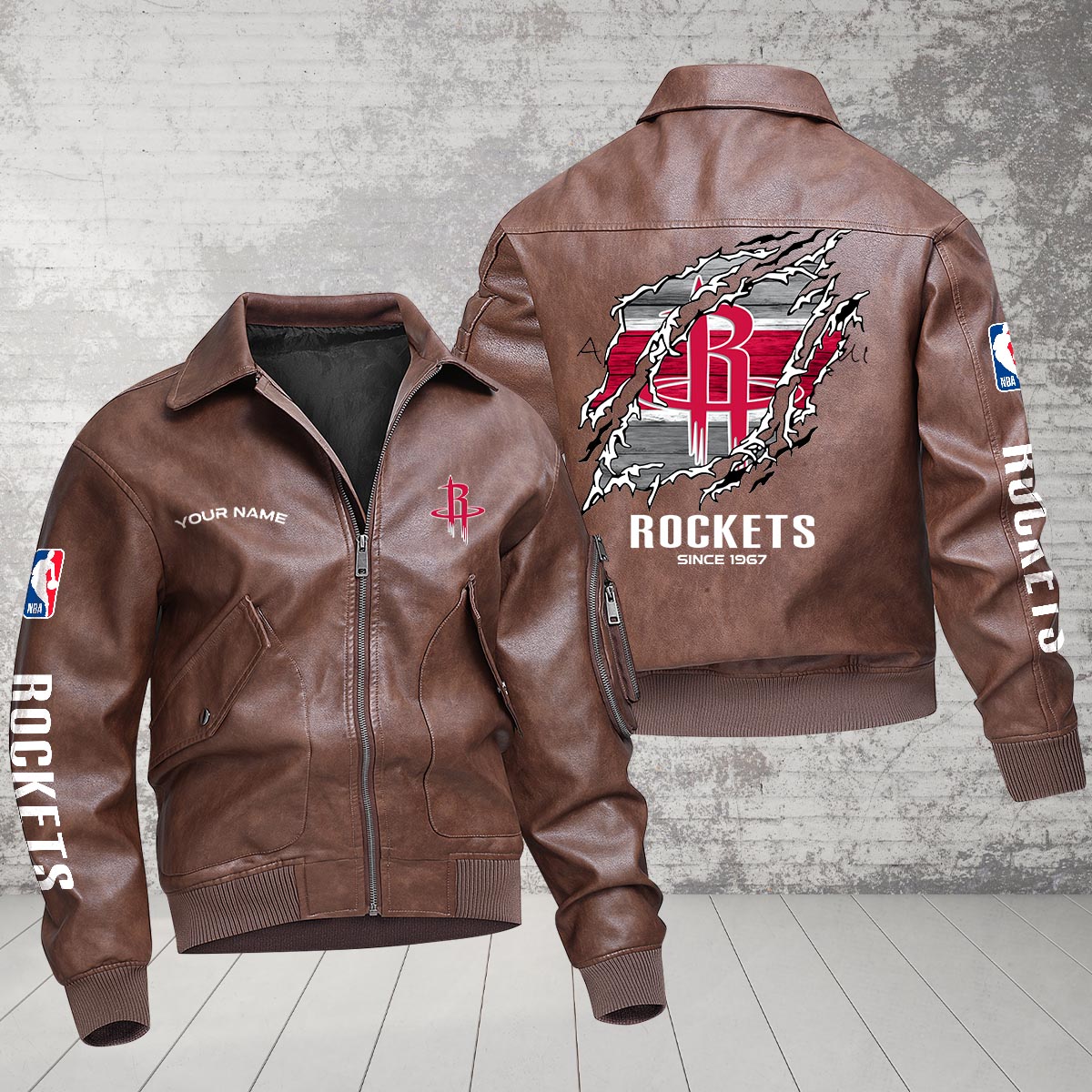 Leather Jacket Rockets Houston Rockets Vintage Leather Jacket – Nousty