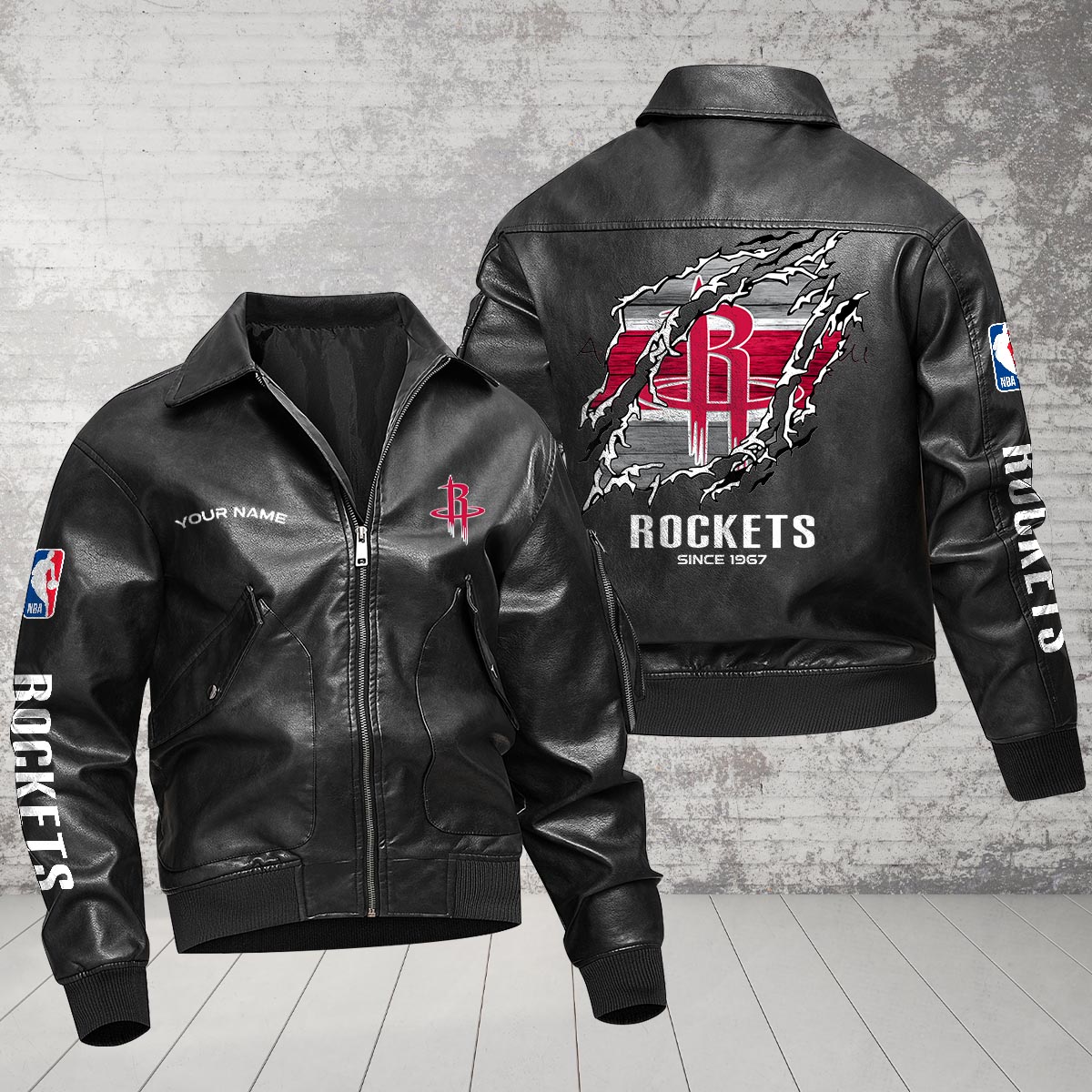 Leather Jacket Rockets Houston Rockets Vintage Leather Jacket – Nousty