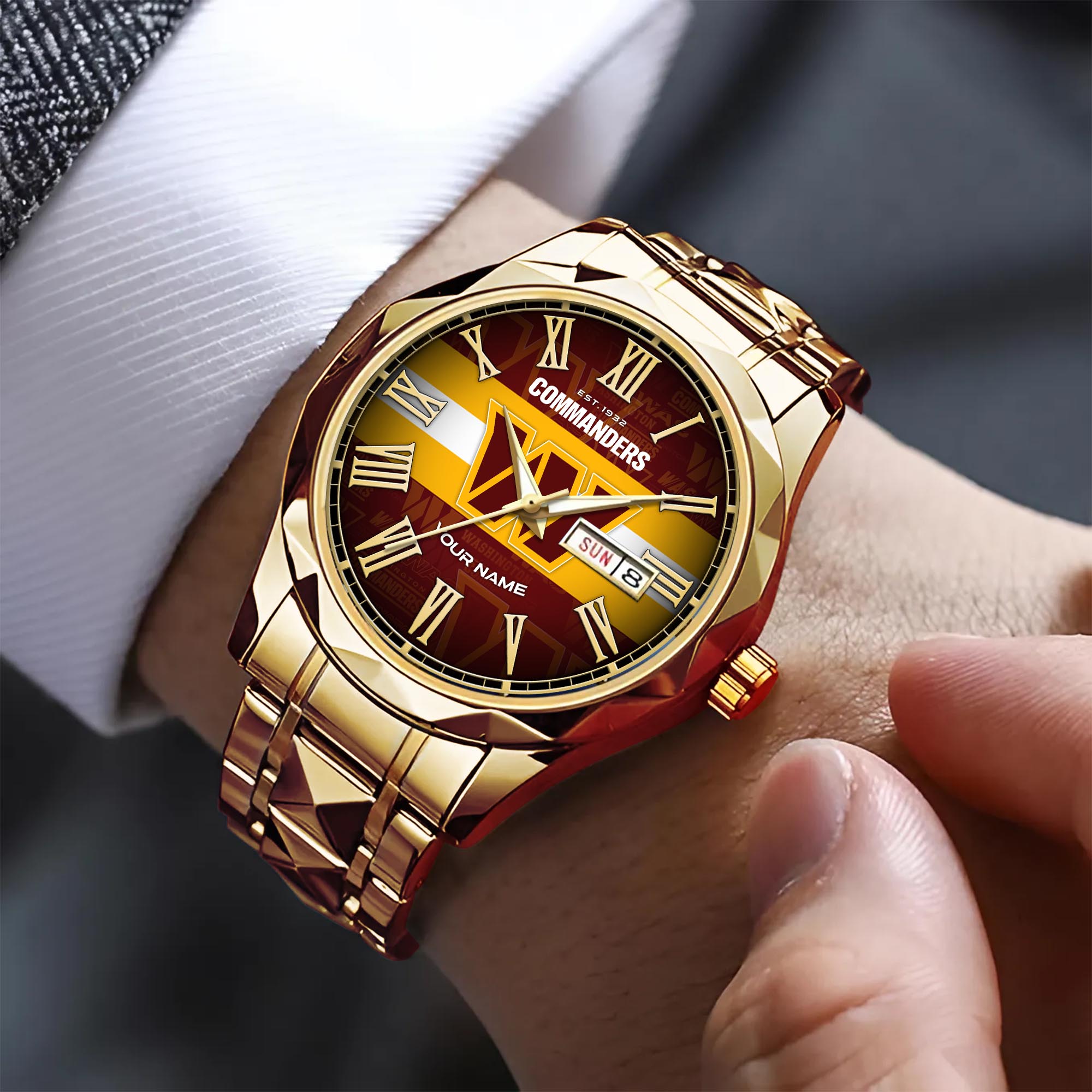 Washington Commanders Clock Washington Commanders Alloy Luxury Quartz Watch – Nousty