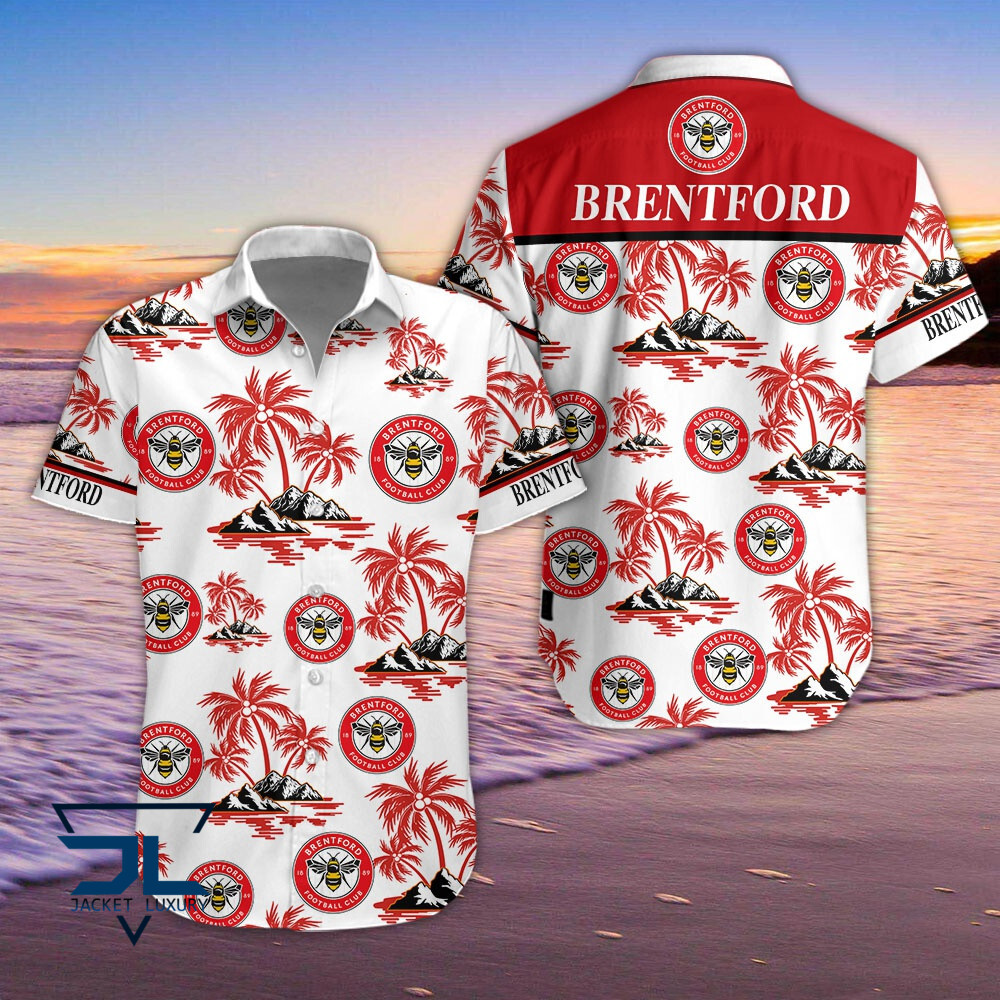 Brentford FC 2022 tropical summer hawaiian shirt