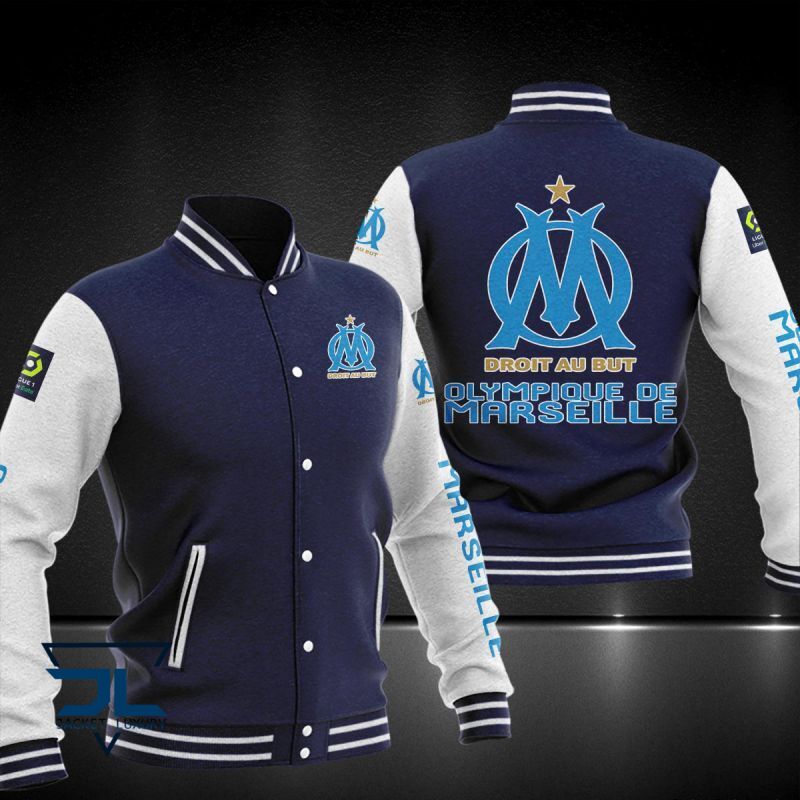 Olympique de Marseille Baseball Jacket1